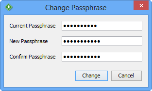 GoAnywhere Open PGP Studio Change Passphrase