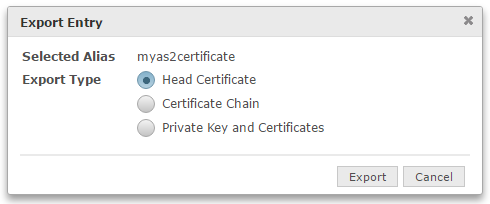 Export AS2 Head Certificate