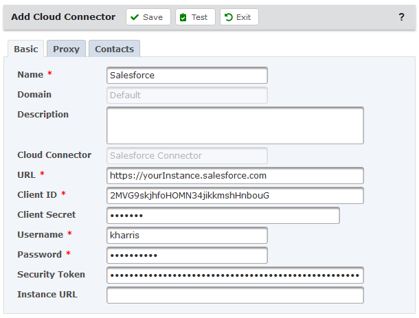 Cloud Connector Properties