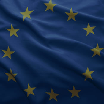 Closeup of EU flag