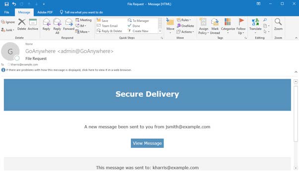 Secure Email Notifications