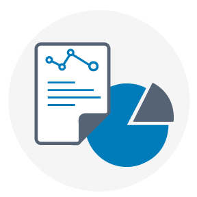 Icon of file and pie chart