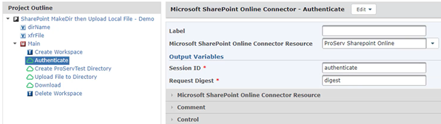 Authenticating SharePoint Cloud Connector