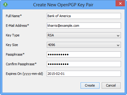 GoAnywhere Open PGP Studio New Key