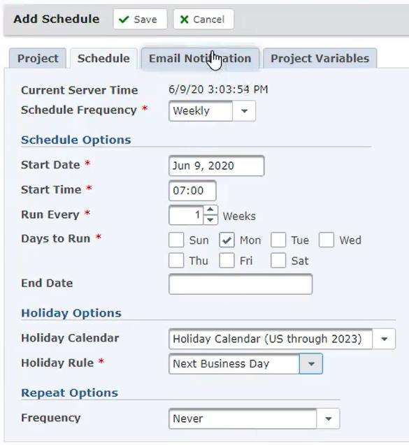 Defining the Scheduler