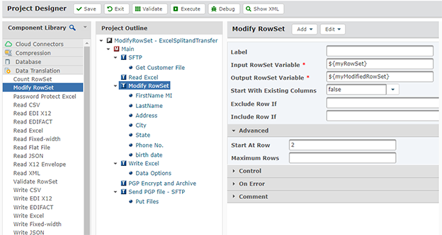 Modifying RowSet