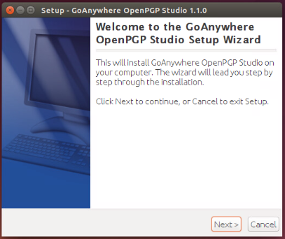 Linux/Unix Installation Welcome - GoAnywhere Open PGP Studio