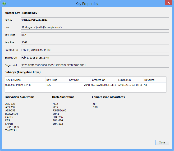 GoAnywhere Open PGP Studio View Properties