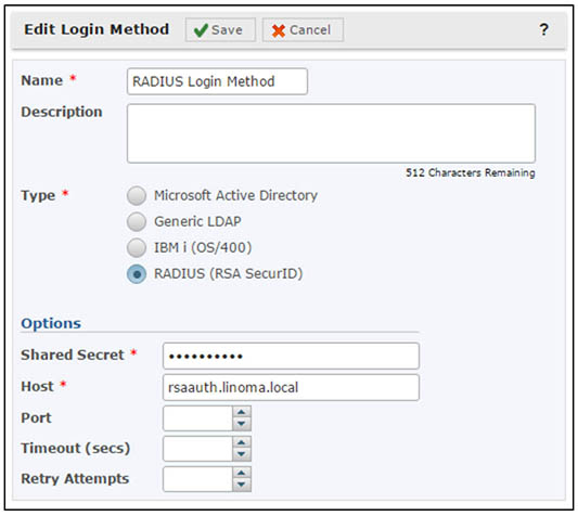 RSA Radius RSA SecurID GoAnywhere Managed File Transfer