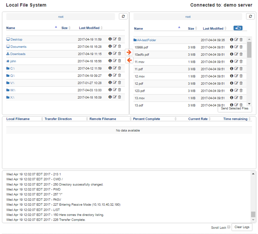 local file system