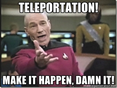 Teleportation time travel and covered wagons meme