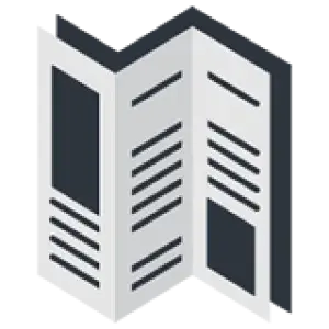 Illustrated brochure icon