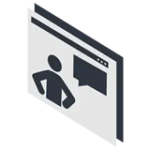 Illustrated webinar icon