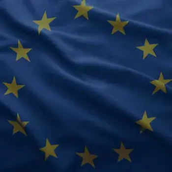 Closeup of EU flag
