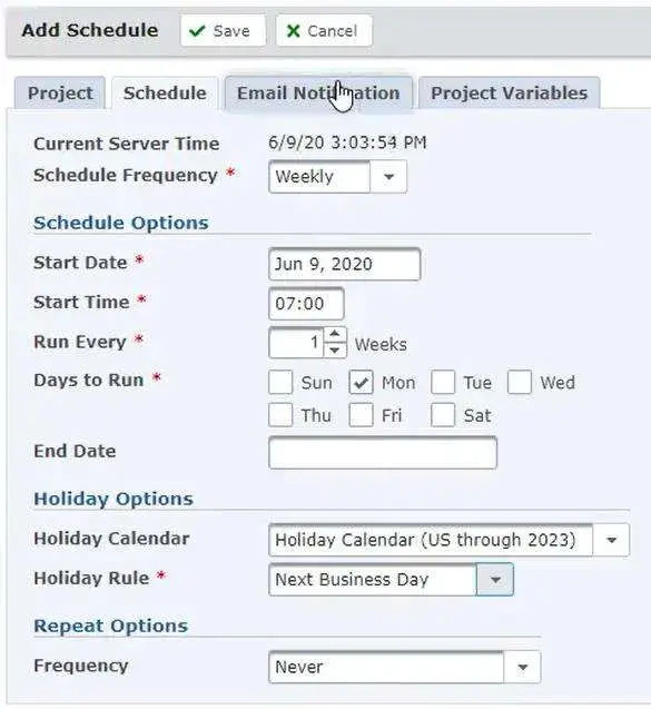 Defining the Scheduler