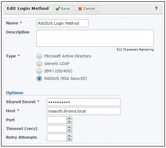 RSA Radius RSA SecurID GoAnywhere Managed File Transfer