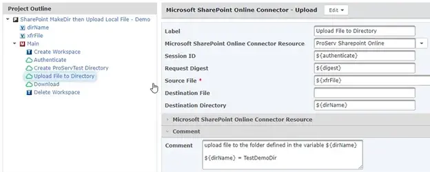 Uploading and downloading file