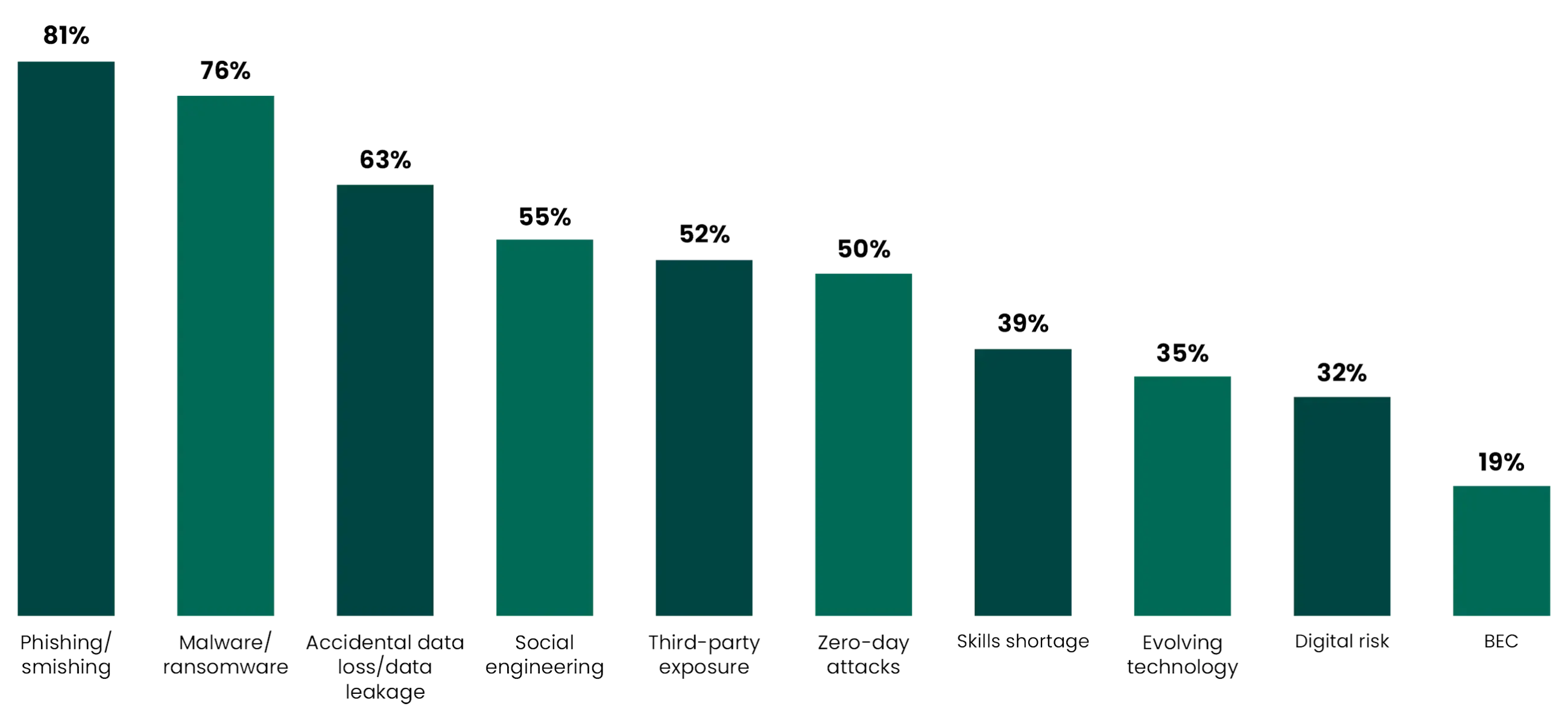 graph showing top 5 cybersecurity risks 