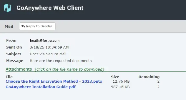 secure mail download and reply