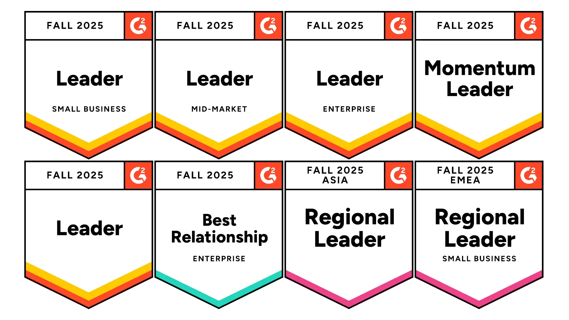 g2 badges fall 2024 2 row