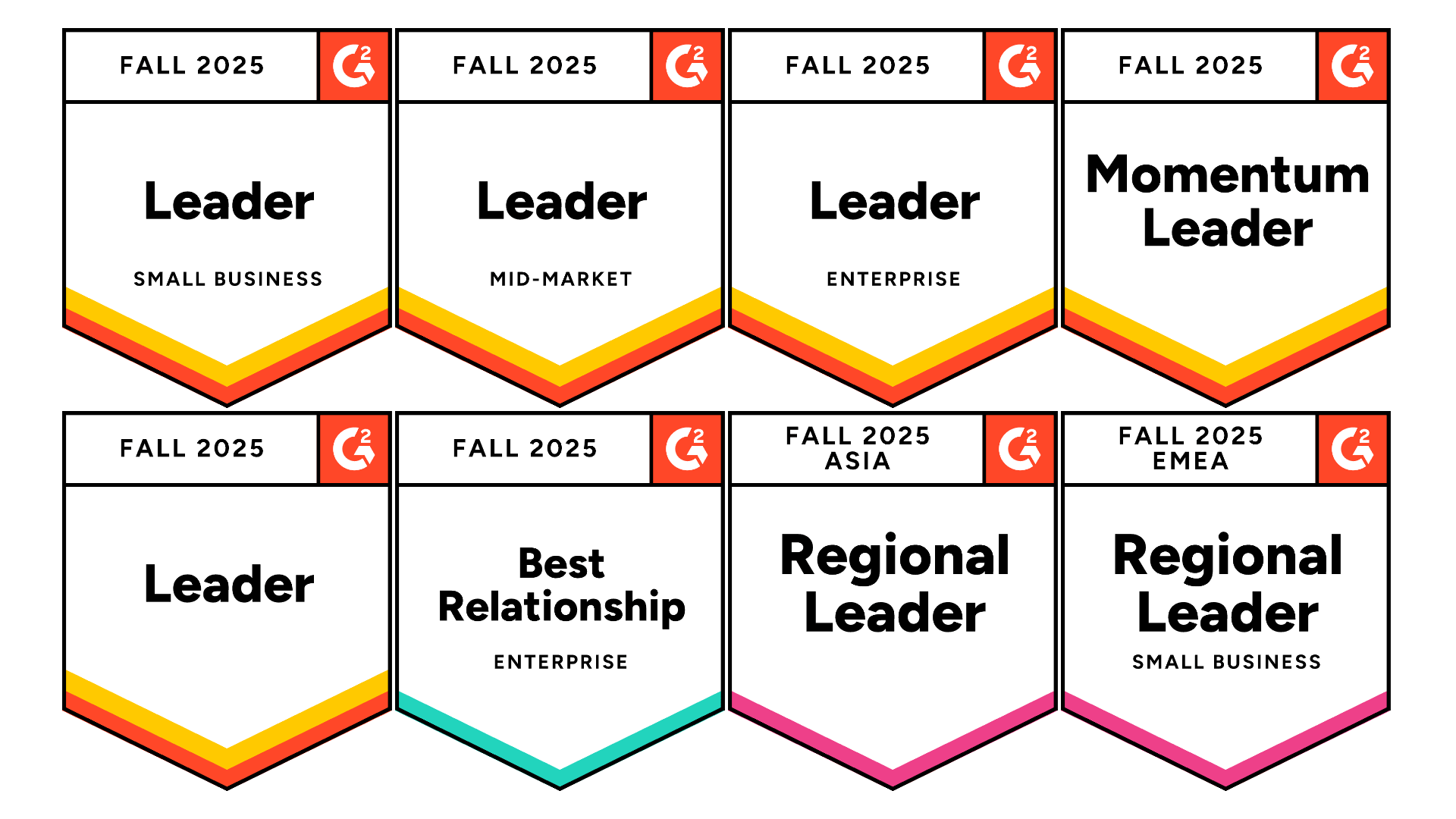 g2 badges fall 2024 2 row